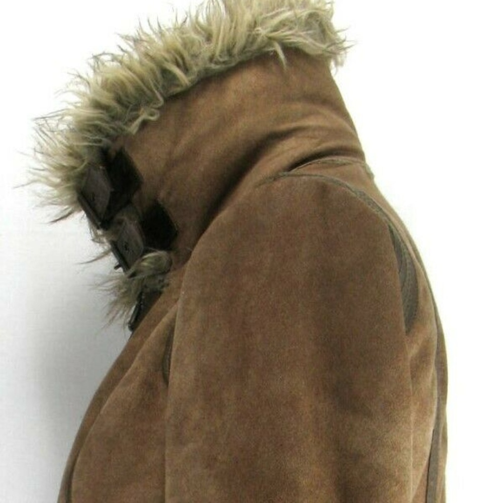 Moda International - Faux Suede Brown Jacket Sz S - Picture 5 of 8